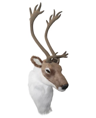 Deko Figur Wand Hirschkopf Hirsch braun Rentier Geweih Wanddekoration Wandfigur - Bild 1 von 4