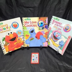 Story Reader Book Lot, Sesame Street w/ Cartridge, Elmo, Grover, Cookie Monster - Picture 1 of 5