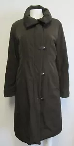 ALLEGRI Goose Down army green zip- front A- line midi coat sz 44/ 10 - Picture 1 of 10