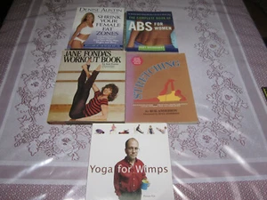 Posten (6) weibliche Fitnessbücher: Fonda, Austin, Anderson, Brungardt, Schwarzenegger - Bild 1 von 12