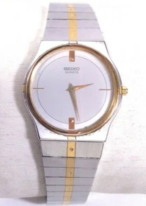 Men Vintage Seiko Watch 9020-6013 Silver Gold Bracelet Band Rare Vintage 5j 1983 - Picture 1 of 12