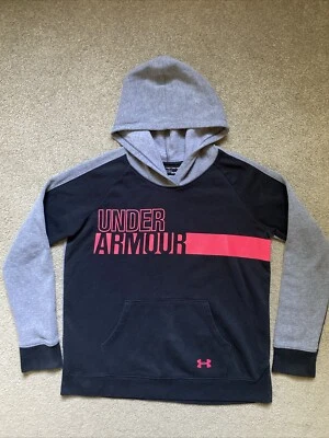 Girls Under Armour Size XL Black & Gray Pullover Hoodie - Image 1 of 4