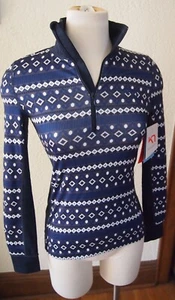 Kari Traa Performance Fabric LUNE Nordic Pattern 1/2 Zip Pullover NWT  XS $70 - Picture 1 of 9