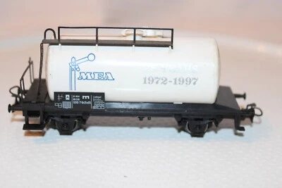 HO Scale Märklin Single Dome Tank Car, MEA 25 Years, White, Vintage (M20) - Image 1 of 4