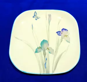 4 SANGO QUADRILLE Atrium Salad/Dessert Plates Set, IRIS & BUTTERFLY-Square 7.5" - Picture 1 of 5