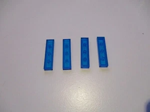 Lego 4x Platte Fliese 1x4 2431 transparent dunkelblau etn59 - Bild 1 von 2