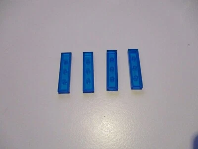 Lego 4x Platte Fliese 1x4 2431 transparent dunkelblau etn59 - Bild 1 von 2