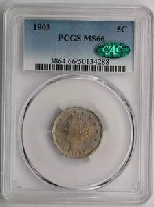 1903 Liberty Nickel PCGS MS66 CAC - Picture 1 of 4