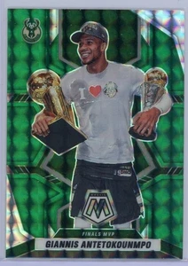 2021-22 Panini Mosaic - Finals MVPs Giannis Antetokounmpo #296 Green Mosaic... - Picture 1 of 2