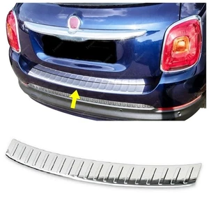 Per FIAT 500X 2014-SU Cromato Protezione Paraurti (Brillante) ACCIAIO - Picture 1 of 9