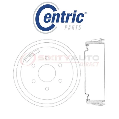 Centric C-TEK Brake Drum for 1988-1999 GMC K1500 4.3L 5.0L 5.7L 6.2L 6.5L V6 qq Foto 1 de 4