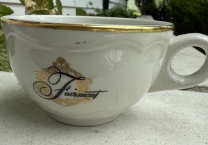 Vintage FAIRMONT HOTEL RESTAURANT - TASSE Goldrand SHENANGO PORZELLAN 50er Jahre - Bild 1 von 9