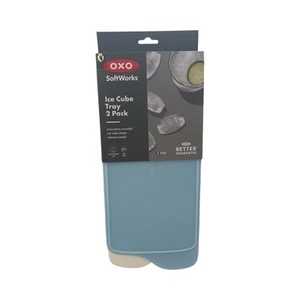 OXO Good Grips Ice Cube Tray 2 Pack with Cover Round Ice Cube Shape - Picture 1 of 2