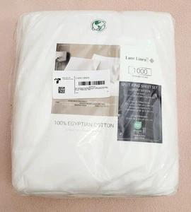 Egyptian Cotton Split Sheet King Bed Set 5 PCs 1000 Thread Count Luxury Sateen - Picture 1 of 3
