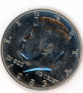 1983-P KENNEDY HALF DOLLAR 1-COIN BRILLIANT ABOUT UNCIRCULATED - Picture 1 of 2