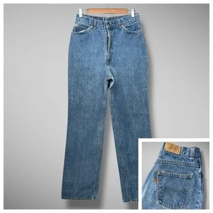 Vintage 70s 80s Levis 214 Orange Tab High Waist Jeans Womens 27x32 Made In USA - Picture 1 of 11