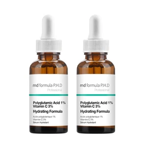 MD Formula Hydrating Serum Polyglutamic Acid 1%, Vitamin C 3% 30ml Twin Value - Picture 1 of 6
