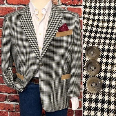 CHAQUETA BLAZER HOLANDESA Y JEREZ A MEDIDA TALLA 44S ABRIGO DEPORTIVO CORTE CORTO PATA DE GALLO Foto 1 de 4