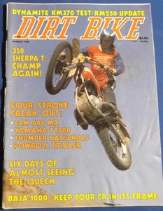 DIRT BIKE MAGAZINE-MARCH 1976  SUZ RM370/250  TT500  ISLE OF MAN ISDT  VINTAGE - Picture 1 of 6