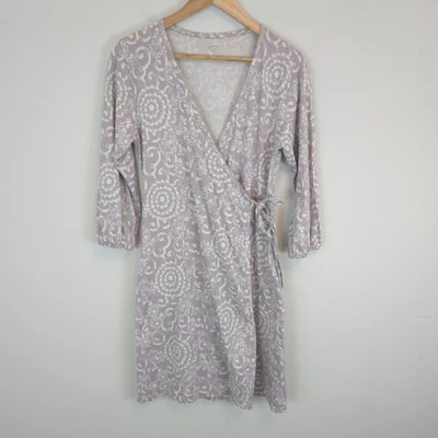 Garnet Hill хлопок зеленый женщин органический хлопок легкий халат надежном галстук размер S - Изображение 1 из 4