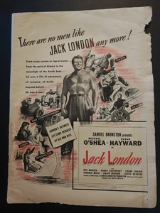 Anuncio de revista vintage de página completa de la película Jack London Michael O'Shea, Susan Hayward - Imagen 1 de 5