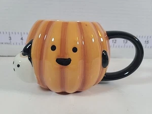 Hyde & Eek Halloween Gres Zucca Fantasma Tazza Arancione 15 Oz Target 2024 - Foto 1 di 6