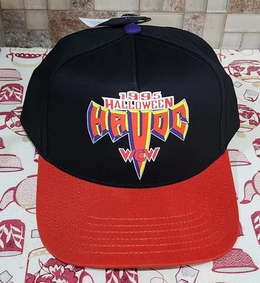 Gorra negra estilo vintage WWE 1995 Halloween WCW Snapback nueva con etiquetas Foto 1 de 4