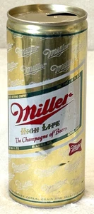 Vintage 1970βs Miller-High Life-Champagne Of Beers π»-16 oz-Aluminum Beer Can - Picture 1 of 6