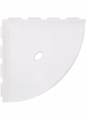 Estante de ducha de esquina Questech Deco con orejetas para nueva construcción blanco brillante mate Foto 1 de 4