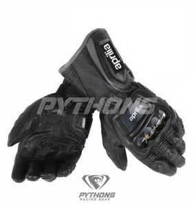 Aprilia Motorcycle Motorbike Racing Leather Gloves - Picture 1 of 2