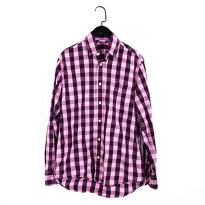 Boden Pink Purple Check Long Sleeve Button Through Collared Cotton Shirt -Size S - Picture 1 of 23