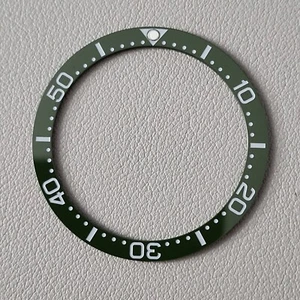 Bezel Insert Army Green Turtle Ceramic / Flat C3 Low PIP - Picture 1 of 1