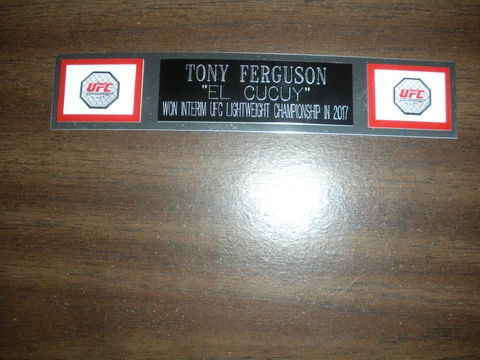 TONY FERGUSON (UFC) NAMEPLATE FOR SIGNED TRUNKS DISPLAY/PHOTO/PLAQUE Cover