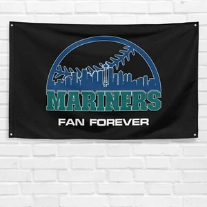 Seattle Mariners 3x5 ft Flag Baseball Champions Fans Gift Wall Decor Banner - Picture 1 of 12
