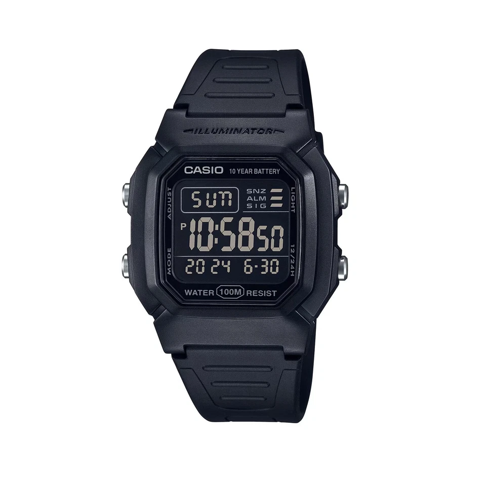 CASIO, W-800H-1BVES,Digitaluhr,Armbanduhr,Uhr,schwarz,Unisex,Watch,10 bar,NEU - Bild 1 von 1