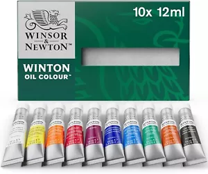 Winsor & Newton Winton Oil Paint Set, 10 Colours in 12 ml FAST SHIPPING - Picture 1 of 2