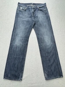 7 For All Mankind Austyn Jeans Herren 34 x 32 blau Medium Wash Denim 100 % Baumwolle USA - Bild 1 von 10