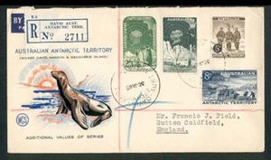 Australian Antartic COVERS Sc L1 3 L5 Registered to England and New ZEALAND. - Picture 1 of 2