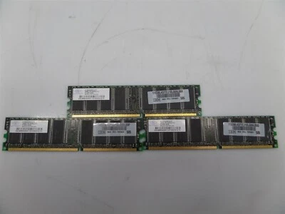 Lot Of 3 - Nanya NT256D64S88C0G-5T 256MB PC3200 DDR-400 Desktop Memory - Image 1 of 4