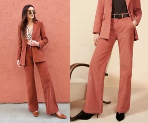 Reformation Dillon Corduroy Trouser Pant High Rise Flare Wide Leg Pink 26 - Bild 1 von 10