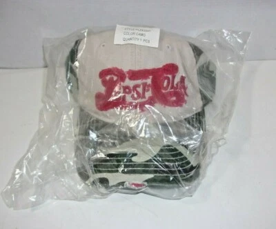 Boné camuflado Pepsi-Cola Pepsi Soda Snapback 2008 novo estoque antigo com etiquetas! - Imagem 1 de 4