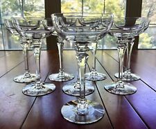 VTG 7 Tiffin Franciscan Crystal Coupe Champange Cocktail Glasses Stem#17361 10oz