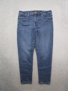 Pantalones de mezclilla Banana Republic tiro medio ajustados al tobillo lavado oscuro etiqueta talla 32 elásticos - Imagen 1 de 14