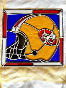Vintage San Francisco 49ers Helm Buntglas 14 x 13,25’ - Bild 1 von 4