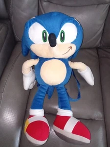 Zaino peluche prodotto con licenza Sega Sonic The Hedgehog. 18" nuovo - Foto 1 di 8