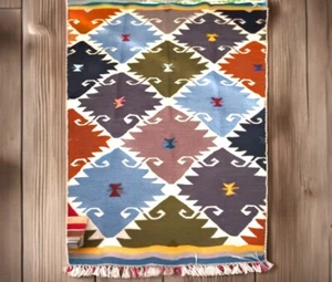 Unique Handwoven Egyptian Wool Flat Kilim - Area Rug - Picture 1 of 10