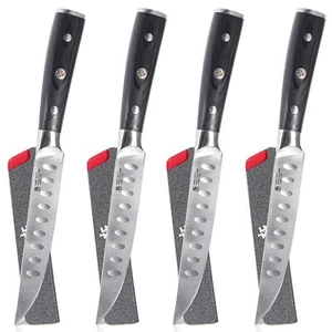 KYOKU Samurai Series - 5" Steak Knives Set of 4 with Sheath & Case - Black  - Picture 1 of 6