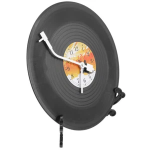 Vinyl Record Clock Office Classical Decorative Musical Room Decorations Vintage - Picture 1 of 12