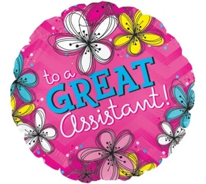 Pink Great Assistant 17" Foil Balloon (Non-Packaged) - Picture 1 of 1