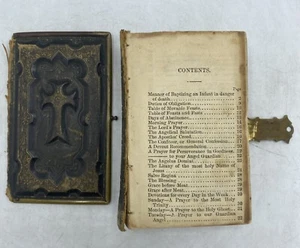 Antique Late 1800’s Key of Heaven Prayer Book Pin And Peg Clasp - Picture 1 of 11